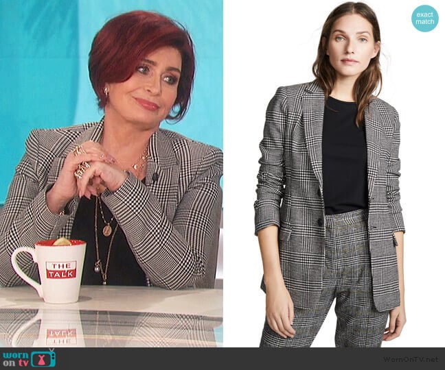 The Calla Blazer by Current/Elliott worn by Sharon Osbourne on The Talk