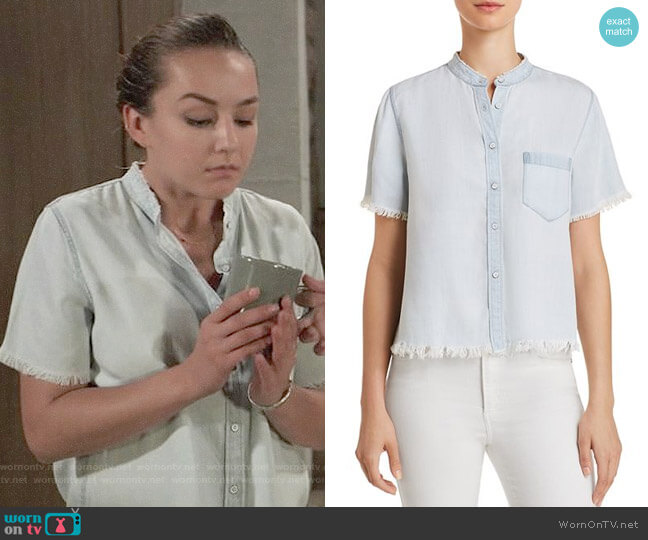 DL1961 Montauk Chambray Shirt worn by Kristina Corinthos (Lexi Ainsworth) on General Hospital