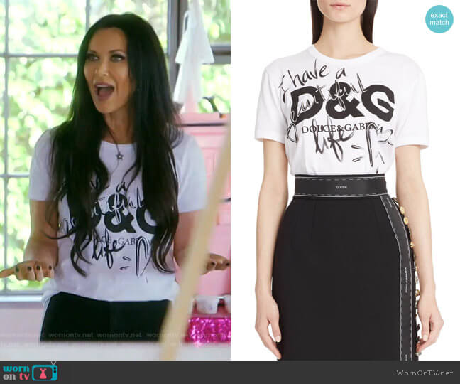 Beautiful Life Graphic Tee by Dolce & Gabbana worn by LeeAnne Locken on The Real Housewives of Dallas