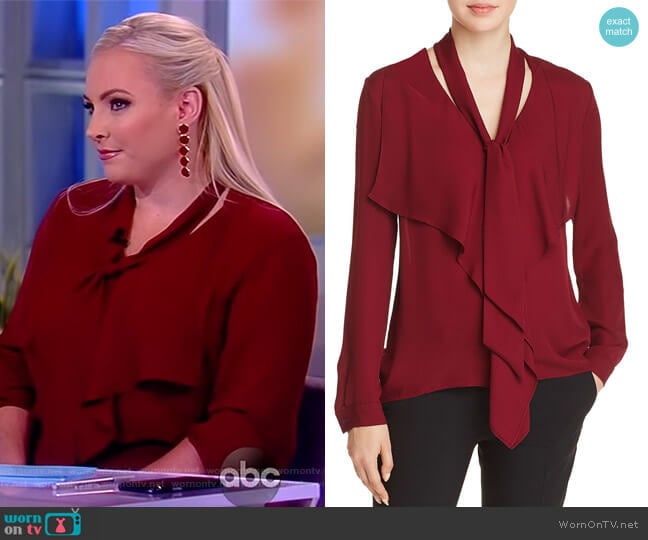 WornOnTV: Meghan’s red ruffle blouse on The View | Meghan McCain ...
