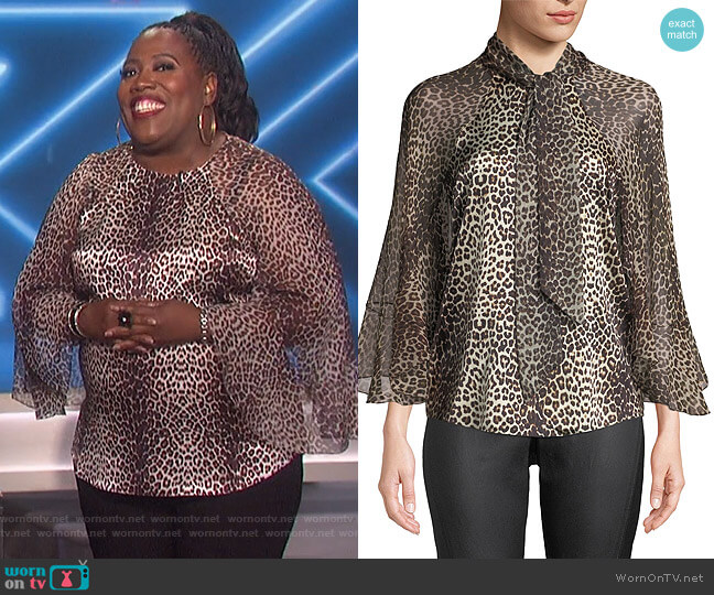 WornOnTV: Sheryl’s leopard print bell sleeve top on The Talk | Sheryl ...