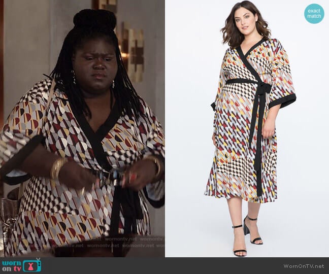 Dropped Shoulder Kimono Dress by Eloquii worn by Becky (Gabourey Sidibe) on Empire