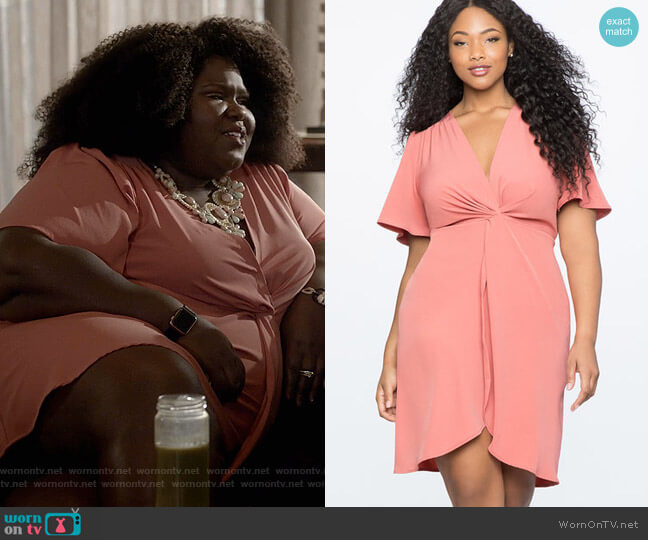 Twist Front Dress by Eloquii worn by Becky (Gabourey Sidibe) on Empire