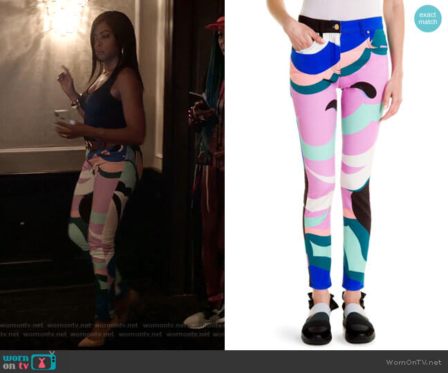 Printed Slim-Fit Jeans by Emilio Pucci worn by Cookie Lyon (Taraji P. Henson) on Empire