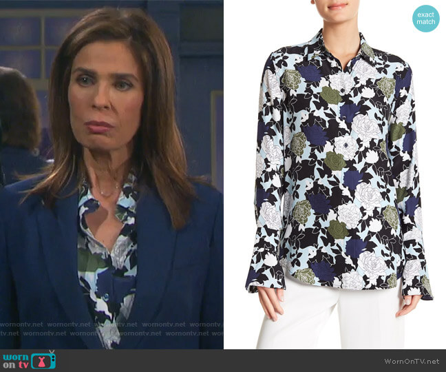 Daphne Silk Blouse by Equipment worn by Hope Williams (Kristian Alfonso) on Days of our Lives