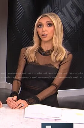 Giuliana's black point lace dress on E! News