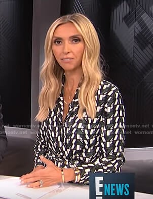 Giuliana’s geometric print dress on E! News