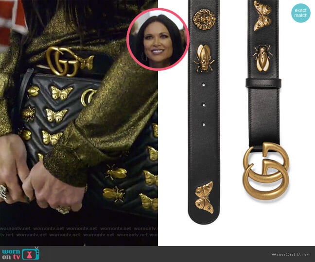 Embellished Leather Belt by Gucci worn by LeeAnne Locken on The Real Housewives of Dallas