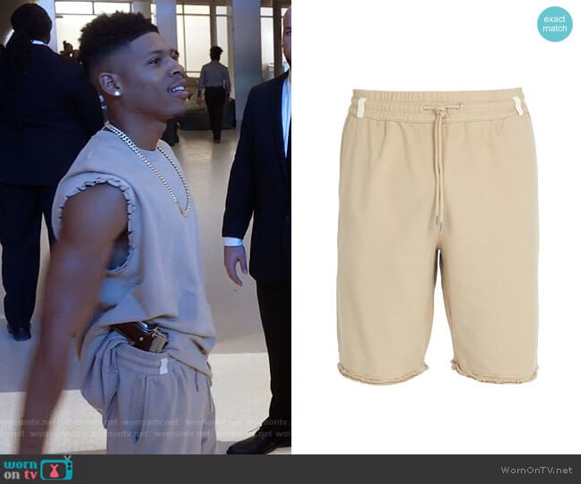 Distressed Hem Cotton Shorts by Helmut Lang worn by Hakeem Lyon (Bryshere Y. Gray) on Empire