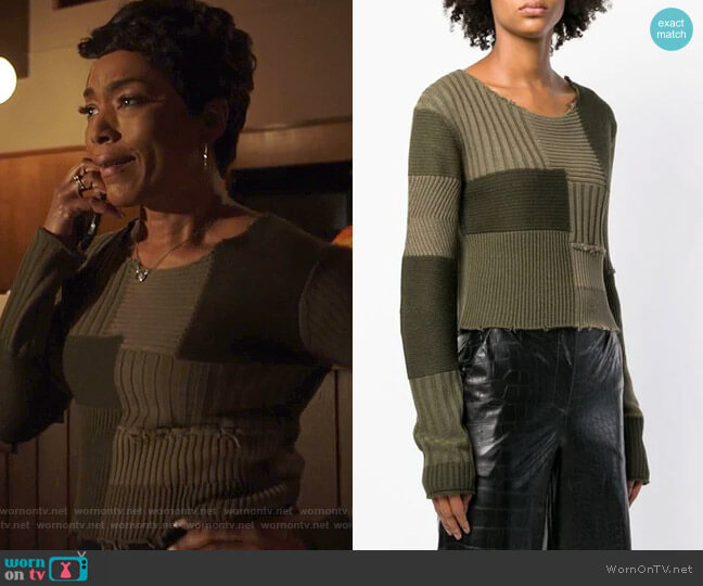 Grunge Jumper by Helmut Lang worn by Athena Grant (Angela Bassett) on 9-1-1