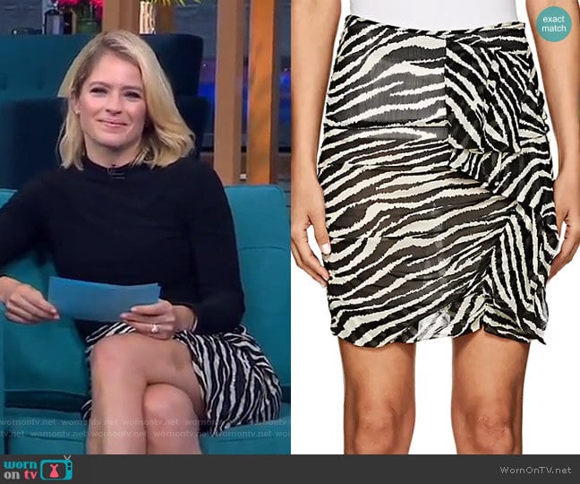 Jerine Skirt by Isabel Marant Etoile worn by Sara Haines on Good Morning America