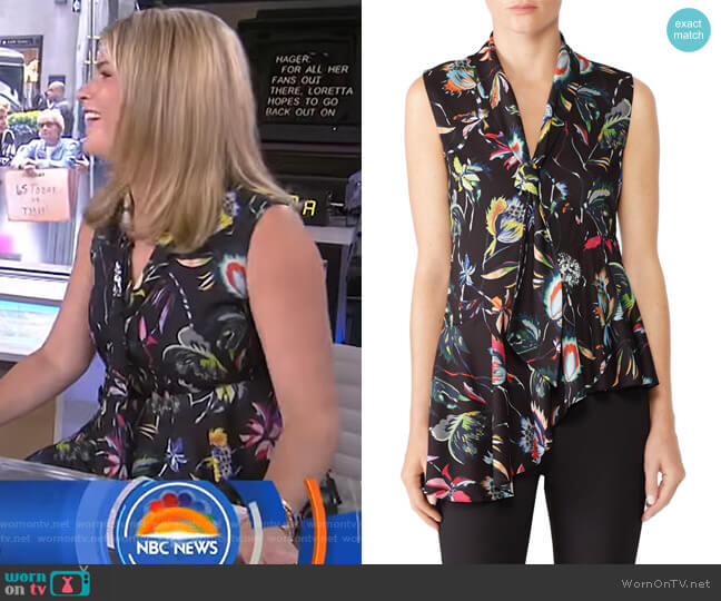 Jungle Flower Top by Jason Wu worn by Jenna Bush Hager on Today