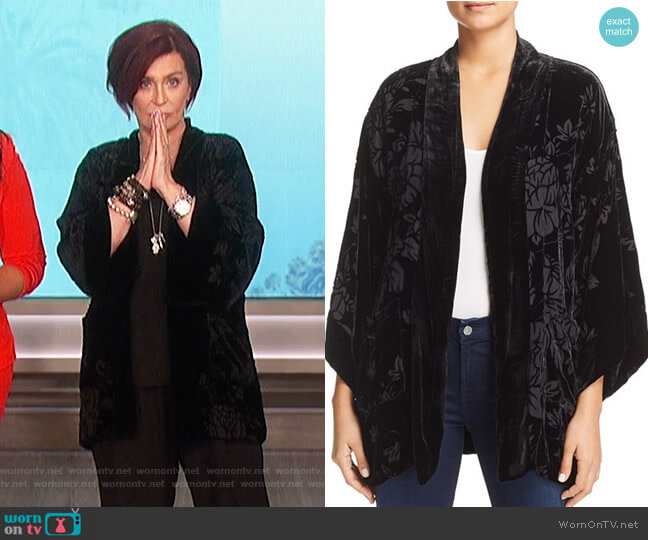 Ivy Reversible Velvet Kimono by Johnny Was worn by Sharon Osbourne on The Talk