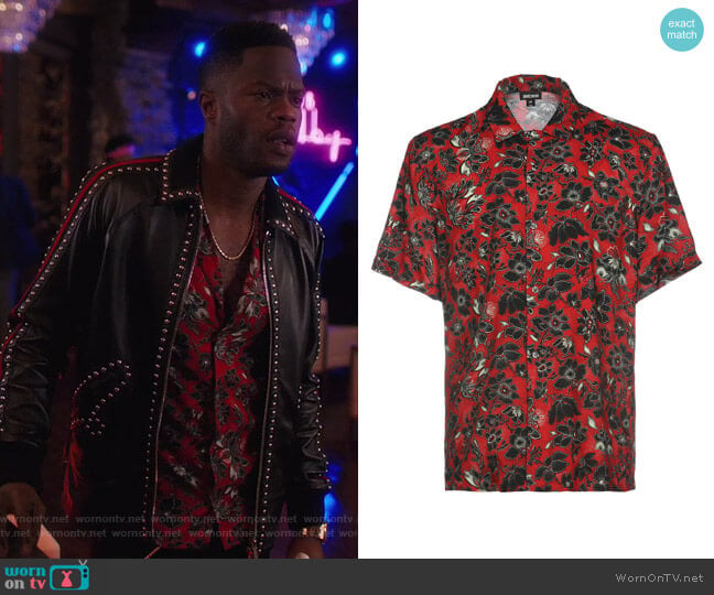 Patterned Shirt by Just Cavalli worn by Jeff Colby (Sam Adegoke) on Dynasty