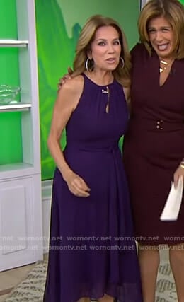 Kathie's purple keyhole midi dress on Today