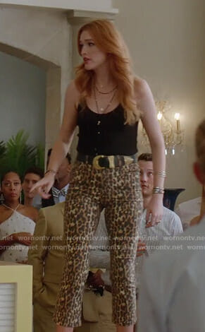 Kirby’s leopard cropped pants on Dynasty