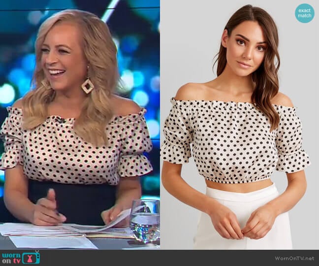 Wornontv Carries White Off Shoulder Polka Dot Top On The Project 