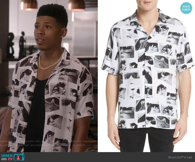 Sedation Eyes Print Camp Shirt by Ksubi worn by Hakeem Lyon (Bryshere Y. Gray) on Empire