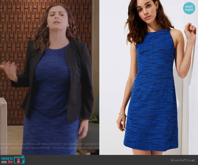 Spacedye Shift Dress by Loft worn by Rebecca Bunch (Rachel Bloom) on Crazy Ex-Girlfriend