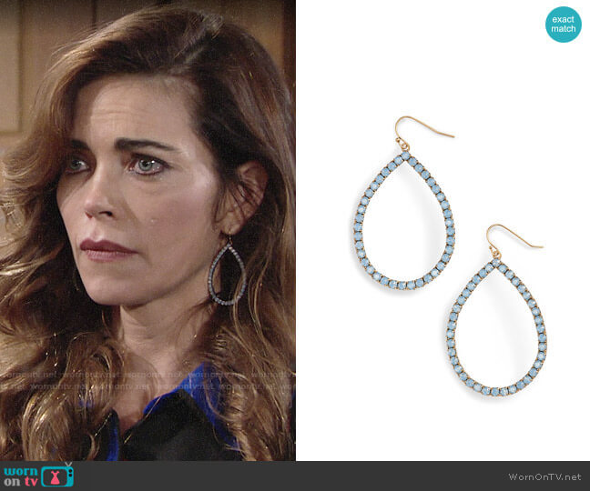 Loren Hope Emilia Earrings worn by Victoria Newman (Amelia Heinle) on The Young and the Restless