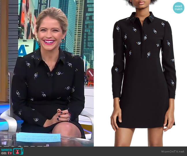 Riwest Shirtdress by Maje worn by Sara Haines  on Good Morning America