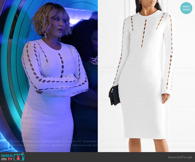 Cutout Ribbed Stretch-Knit Dress by Narciso Rodriguez worn by Giselle (Nicole Ari Parker) on Empire