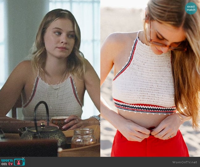 Out From Under Poppy Crochet Bra Top worn by Polly Cooper (Tiera Skovbye) on Riverdale