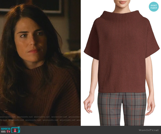 Knit Boatneck Sweater by Peserico worn by Laurel Castillo (Karla Souza) on How to Get Away with Murder