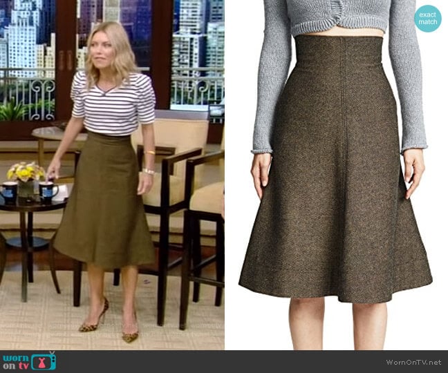 Midi Skirt by Philosophy di Lorenzo Serafini worn by Kelly Ripa on Live with Kelly and Mark