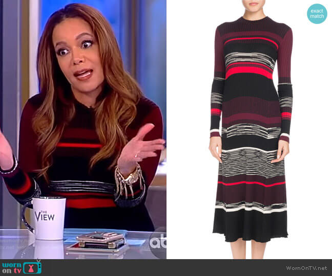 WornOnTV: Sunny’s red striped knit dress on The View | Sunny Hostin ...