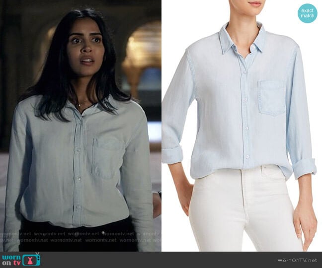 Ingrid Chambray Shirt by Rails worn by Saanvi (Parveen Kaur) on Manifest