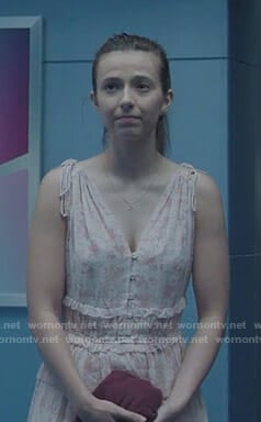 Rebecca’s pink floral dress on The Gifted