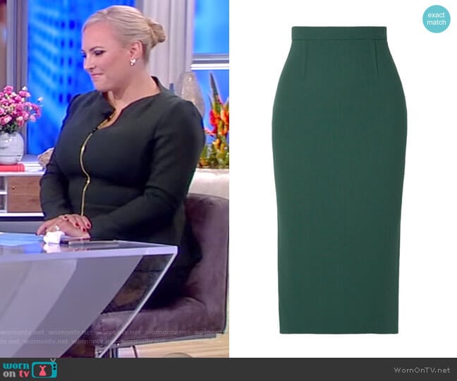 Arreton wool-crepe pencil skirt by Roland Mouret worn by Meghan McCain on The View