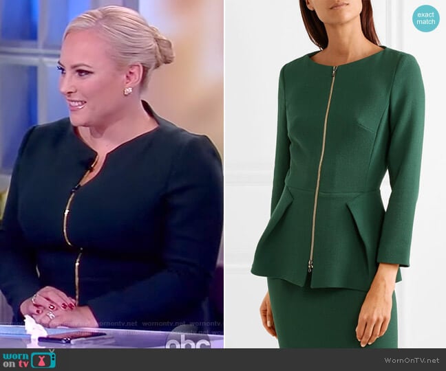 Erickson wool-crepe jacket by Roland Mouret worn by Meghan McCain on The View