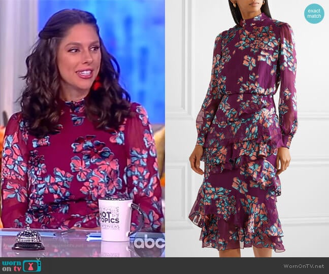 Isa dress by Saloni worn by Abby Huntsman on The View