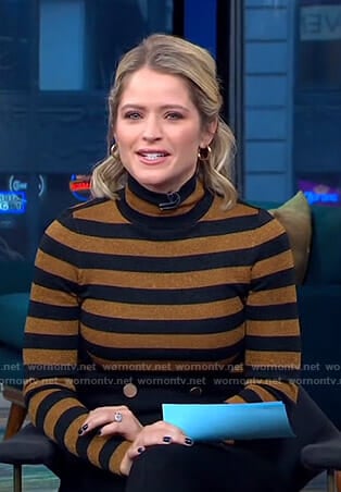 Sara’s striped turtleneck sweater on GMA Day