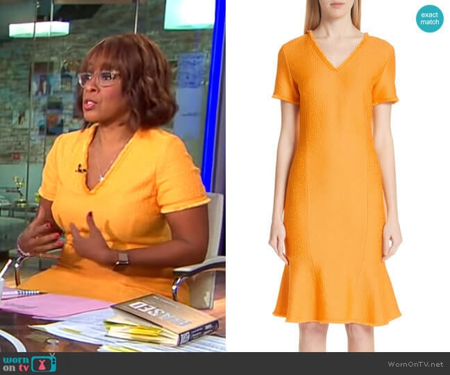 WornOnTV: Gayle’s orange v-neck dress on CBS This Morning | Gayle King ...