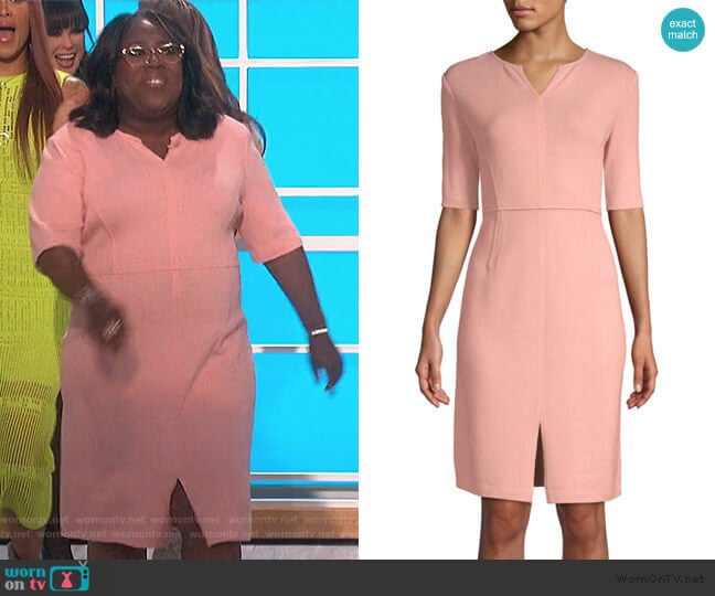 Wool-Blend Sheath Dress by St. John worn by Sheryl Underwood on The Talk