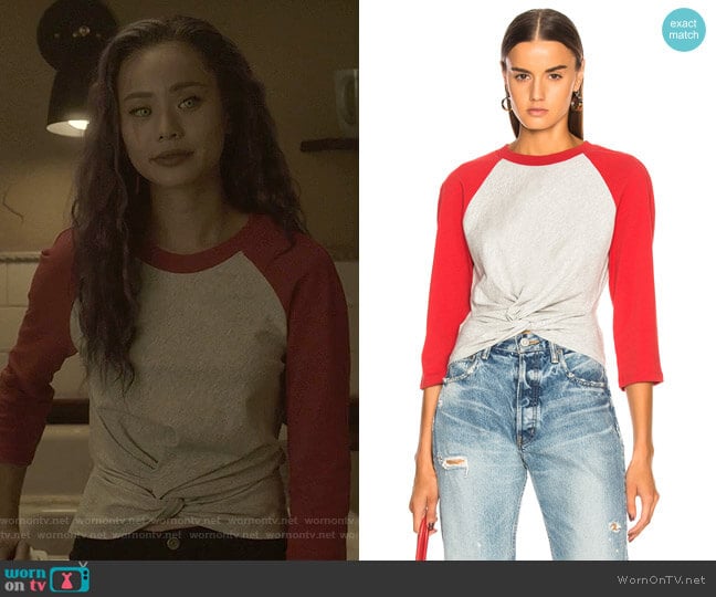 Twist Jersey Top by T by Alexander Wang worn by Clarice Fong (Jamie Chung) on The Gifted