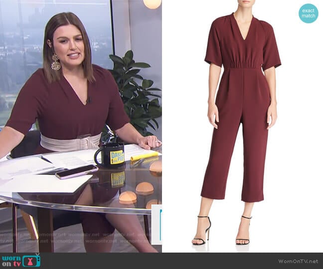 Devyn Crepe Jumpsuit by Whistles worn by Carissa Loethen Culiner on E! News