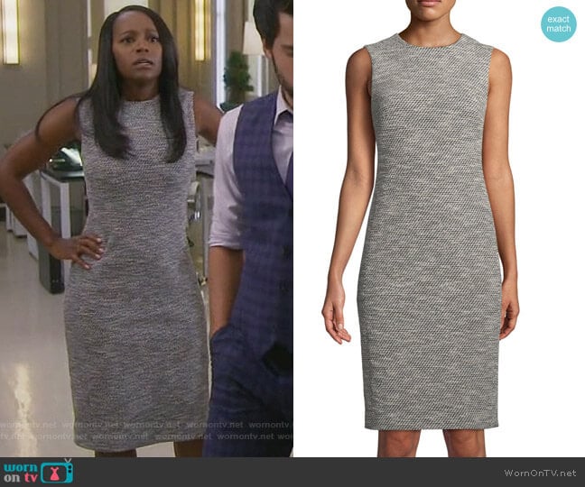 WornOnTV: Michaela’s gray tweed sheath dress on How to Get Away with ...