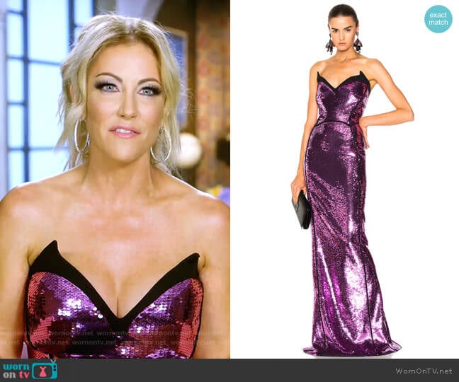 Sequin Mermaind Gown by Mugler worn by Stephanie Hollman on The Real Housewives of Dallas