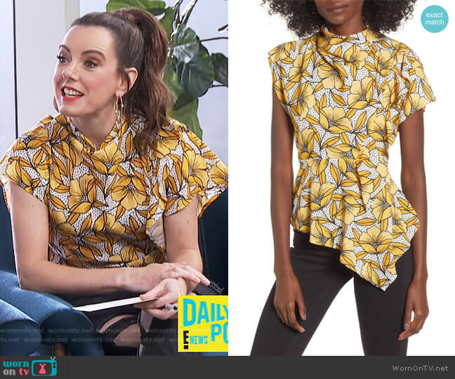 Ruffle Blouse by Topshop worn by Melanie Bromley  on E! News