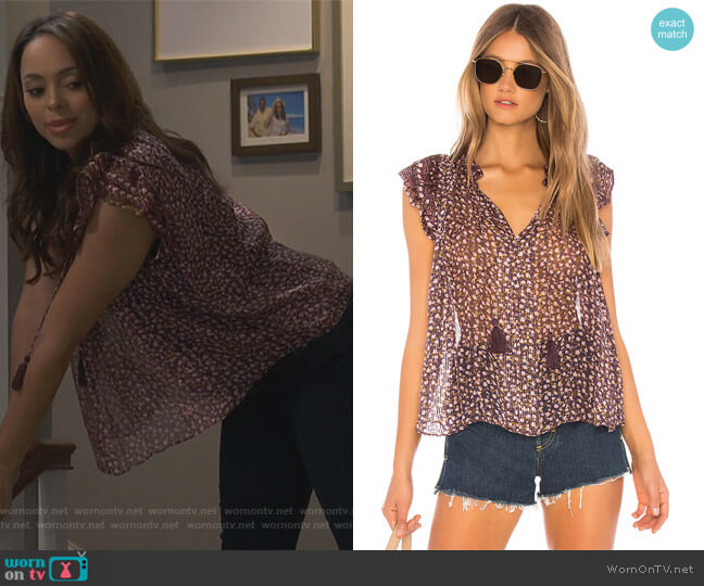 Doria Top by Ulla Johnson worn by Claire (Amber Stevens West) on Happy Together