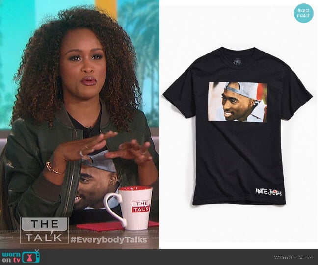 Tupac Poetic Justice Tee by Urban Outfitters worn by Eve on The Talk