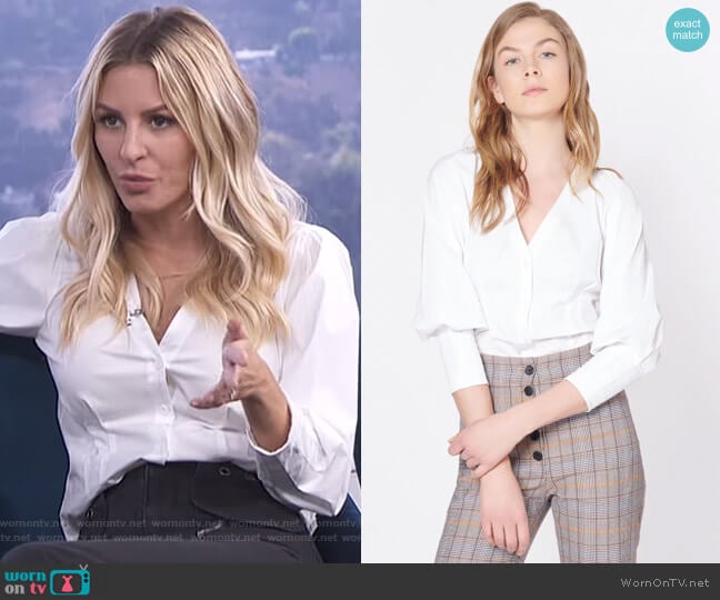 Barr Shirt by Veronica Beard worn by Morgan Stewart on E! News