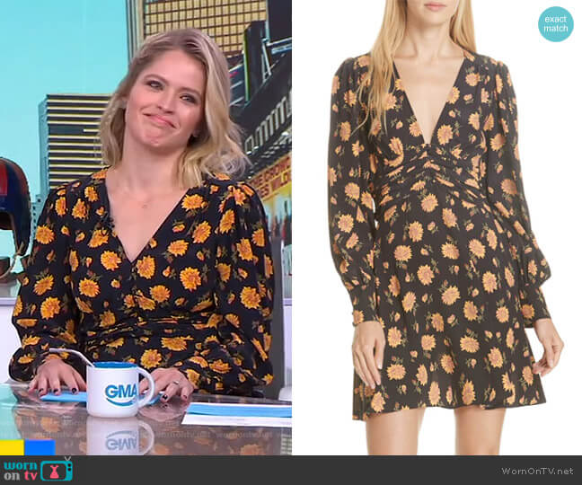 Marion Dress by Veronica Beard worn by Sara Haines on Good Morning America