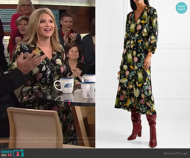 Olivia Dress by Vilshenko worn by Jenna Bush Hager on Today