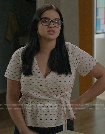 Alex's embroidered wrap top on Modern Family