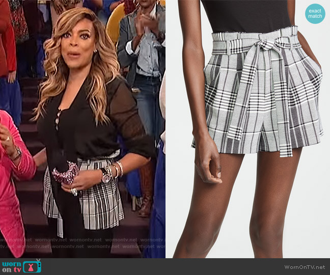 Laurine Paper Bag Shorts by Alice + Olivia worn by Wendy Williams on The Wendy Williams Show